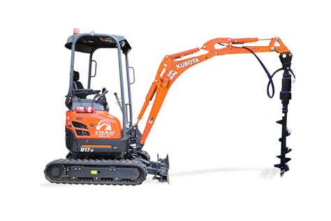 post pounder for mini excavator|mini ex post hole digger.